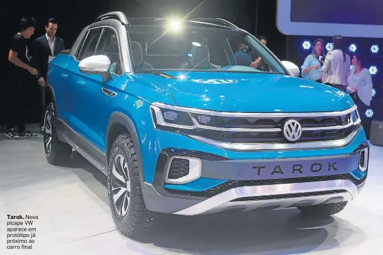  ?? FOTOS: JOSÉ PATRICIO/ESTADÃO ?? Tarok.Nova picape VW aparece em protótipo já próximo ao carro final