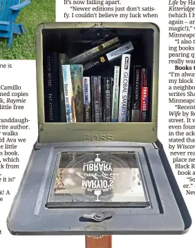  ?? — Photos: TNS ?? The libraries promote a sense of neighbourl­iness. This one is in Okoboji, Iowa. There are now more than 50,000 Little Free Libraries in the United States.