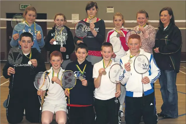  ??  ?? The Moyvane/knockanure team that won the Kerry Community Games Badminton competitio­n which took place in Moyvane last Saturday. Front, from left: James Flaherty, Liam Greaney, James Fitzgerald, Michael Collins and Brendan Stack. Back, from left: Erin...