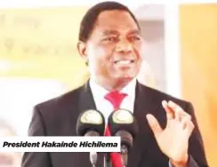  ?? ?? President Hakainde Hichilema