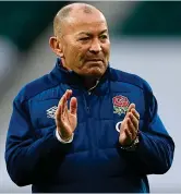  ??  ?? Stirring: England coach Eddie Jones