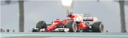  ?? GETTY IMAGES ?? Finnish driver Kimi Raikkonen finished fifth in qualifying for Sunday’s Abu Dhabi Formula One Grand Prix. Another Finn, Valtteri Bottas, claimed the pole position.