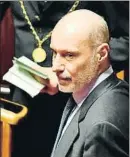  ?? ALBERTO PIZZOLI / AFP ?? Gregorio de Falco, en el Senado