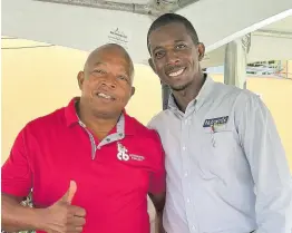  ?? ?? 2023 VSD Antimicrob­ial Resistance Awareness: Dr Patrick Craig (Nutramix) and Mr Wilfred Lopez (Caribbean Broilers).