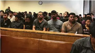  ?? Courtesy photo ?? Up to 150 immigrants are prosecuted every day for allegedly crossing the border illegally in the McAllen federal court, and public defenders say its overwhelmi­ng their office. Since mid-May, more than 430 parents have been separated from their kids after facing prosecutio­n.