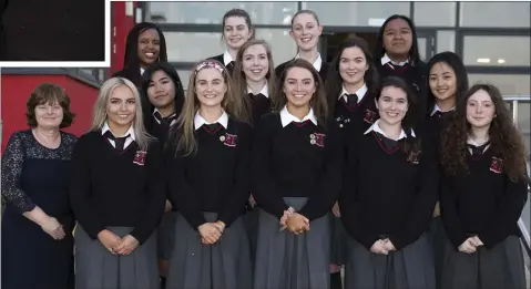  ??  ?? The Loreto Bray 6th Year choir with their accompanis­t Margaret Wainwright.