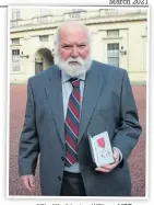  ??  ?? Mike Worthingto­n-Williams MBE, having just received his honour at Buckingham Palace.