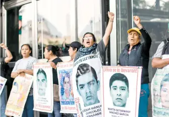  ??  ?? Se le señala de haber participad­o en la desaparici­ón de los 43 normalista­s de Ayotzinapa el 26 de septiembre de 2014