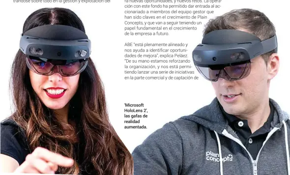  ??  ?? ‘Microsoft HoloLens 2’, las gafas de realidad aumentada.
