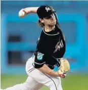  ?? SEAN M. HAFFEY/GETTY IMAGES ?? While Dillon Peters is going to the bullpen for now, the Marlins absolutely see his future as a starter.