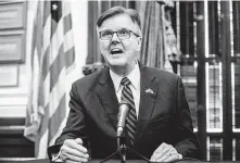  ?? Jay Janner / Associated Press ?? Say what you will about Lt. Gov. Dan Patrick, but he puts himself out there, even becoming a national embarrassm­ent.
