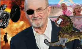  ?? ?? ‘We live in a world of amorality and shamelessn­ess’ … Rushdie amid mythical characters and legends old and new. Composite: Getty Images/ Alamy/ Warner Bros