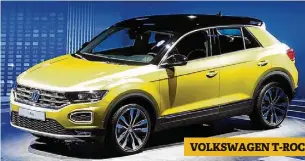  ?? KAI PFAFFENBAC­H/REUTERS ?? VOLKSWAGEN T-ROC Modelo utiliza a plataforma MQB e não está nos planos da VW brasileira. Para o País, virá um novo SUV, maior e com mais porta-malas.