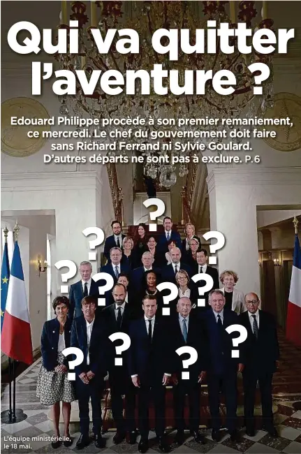  ??  ?? L’équipe ministérie­lle, le 18 mai.