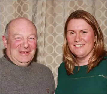  ??  ?? Jimmy O’ Leary and Mary Kelly at the celebratio­n reception for Kilmuckrid­ge Drama Group in Hammel’s Lounge.