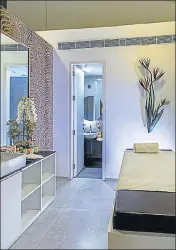  ??  ?? Primanti, a project by Tata Housing in Gurugram, has a home spa setup in each master bedroom.