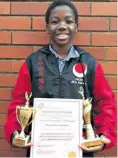  ??  ?? Aphile Makamo finished second in the Grade 6 district level Mental Maths Challenge
