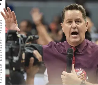  ?? ALVIN S. GO ?? BARANGAY GINEBRA San Miguel Kings coach Tim Cone said he still enjoys the process of setting goals and achieving them.