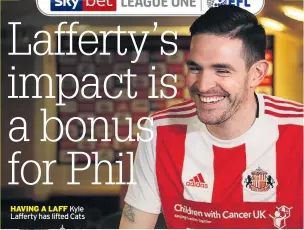  ??  ?? HAVING A LAFF Kyle Lafferty has lifted Cats