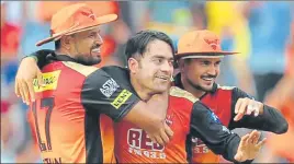  ?? BCCI ?? Sunrisers’ Rashid Khan will look for some purchase from the Eden Gardens track on Friday.