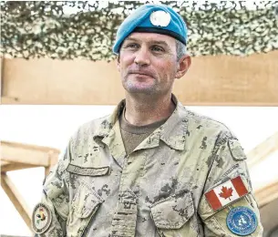  ?? SEYLLOU AFP/GETTY IMAGES ?? Col. Chris McKenna is the head of the Canadians in the UN peacekeepi­ng mission in Mali.