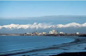  ??  ?? The coastline Anchorage, Alaska on Oct. 19. Alaska is seeing record case numbers, adding to evidence that the virus is poised to thrive as the weather grows colder.