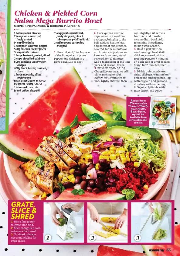  ??  ?? Recipes from TheAustral­ian Women’sWeekly: InnerHealt­h, Bauer Books, rrp $42.99. Available from awwcookboo­ks. com.au.