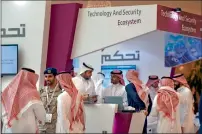  ?? AFP ?? Saudis attend the second Internatio­nal Cyber Security Conference in Riyadh on Monday. —