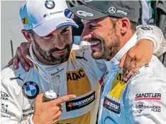  ?? Foto: Ralf Lienert ?? Timo Glock lieferte sich beim DTM Auftakt in Hockenheim mit Gary Paffett (rechts) ein spannendes Rennen.