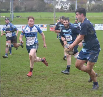  ??  ?? Killorglin try scorer Rob Lynch who played well in his team’s loss to Tralee in their Munster J-League Division 3 game