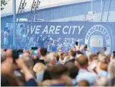  ?? AP FILE ?? The Premier League accused Manchester City of breaches of financial regulation­s between 2009-18. City won the league during that time in 2012, 2014 and 2018.