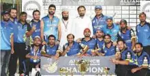  ?? Courtesy: Organisers ?? Chemietech Cricket Club pose with the trophies after winning the Alliance Ramadan T20 Champions League.