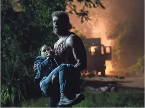  ?? BEN ROTHSTEIN ?? Logan, aka Wolverine (Hugh Jackman), is charged with spiriting X-kid Laura (Dafne Keen) to safety.