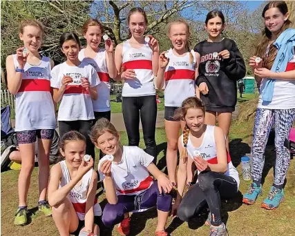  ?? Picture: Bristol & West AC ?? Bristol & West AC’s Under-13 girls’ squad who won the Gwent League title last week