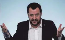  ?? FOTO: DPA ?? Italiens Vizepremie­r Matteo Salvini: „Die EU-Kommission attackiert nicht eine Regierung, sondern ein Volk.“