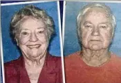  ?? COURTESY PHOTOS ?? Shirley and Russell Dermond, who lived on Lake Oconee in Putnam County, were slain in May 2014. DNA trace evidence has been found on a piece of clothing belonging to Russell by a forensics laboratory in Utah.