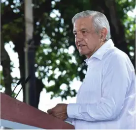  ??  ?? El presidente López Obrador estuvo ayer de gira por Nayarit.