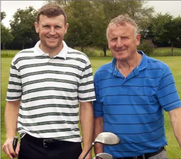  ??  ?? Leighton Gleeson and Eugene O’Brien competing in the recent Ballymoney Captain’s prize.