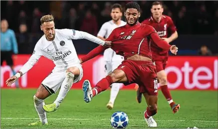  ??  ?? Auteur du deuxième but parisien, le Brésilien Neymar a réalisé un bon match contre les Reds au Parc des Princes.