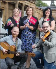  ??  ?? The Cabinet Secretary with Sean Grey, Provost Lorraine Cameron, Paisley 2021 director Jean Cameron and Ron Jappy