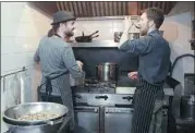  ??  ?? The two chefs and owners, Gilbert MacNutt, left, and William Cody, source their ingredient­s locally.