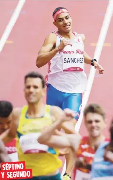  ??  ?? SÉPTIMO Y SEGUNDO
Ryan Sánchez finalizó en la séptima posición en su heat en Tokio 2020, pero entre los corredores de Centro América y el Caribe tuvo el segundo mejor desempeño global.