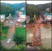  ??  ?? This picture has been taken from social media and depicts the destructio­n the #Keralafloo­ds have caused in the city. Tweep @RevathyNS shared the image.