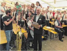  ?? FOTO: HAUG ?? Die Stadtkapel­le Geisingen gewinnt das Wertungssp­iel in Donaueschi­ngen in der höchsten Kategorie.