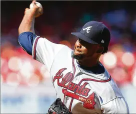  ?? DILIP VISHWANAT / GETTY IMAGES ?? Arodys Vizcaino is 5 for 5 in save chances and has pitched six consecutiv­e scoreless outings since reclaiming the closer’s job this month.