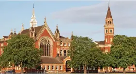  ??  ?? ‘Incredibly damaging’: Georgina Edwards, main picture and inset as a schoolgirl at James Allen’s Girls’ School, has spoken of the culture of sexual harassment by boys at Dulwich College, above