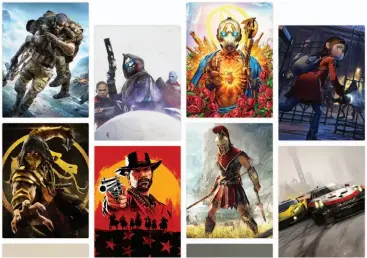  ??  ?? A selection of some of the games available on Google Stadia.