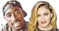  ??  ?? A breakup note from Tupac Shakur (far left) was among keepsakes once owned by Madonna (near left) now up for auction.