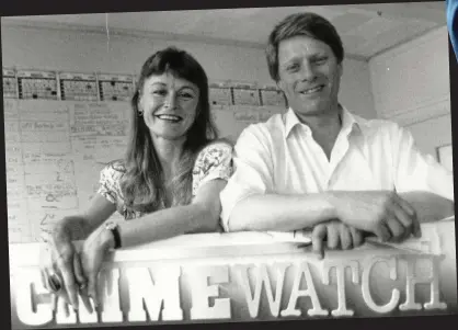  ??  ?? Breaking new ground: Hosts Sue Cook and Nick Ross publicisin­g the show in 1984