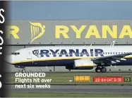  ??  ?? GROUNDED Flights hit over next six weeks